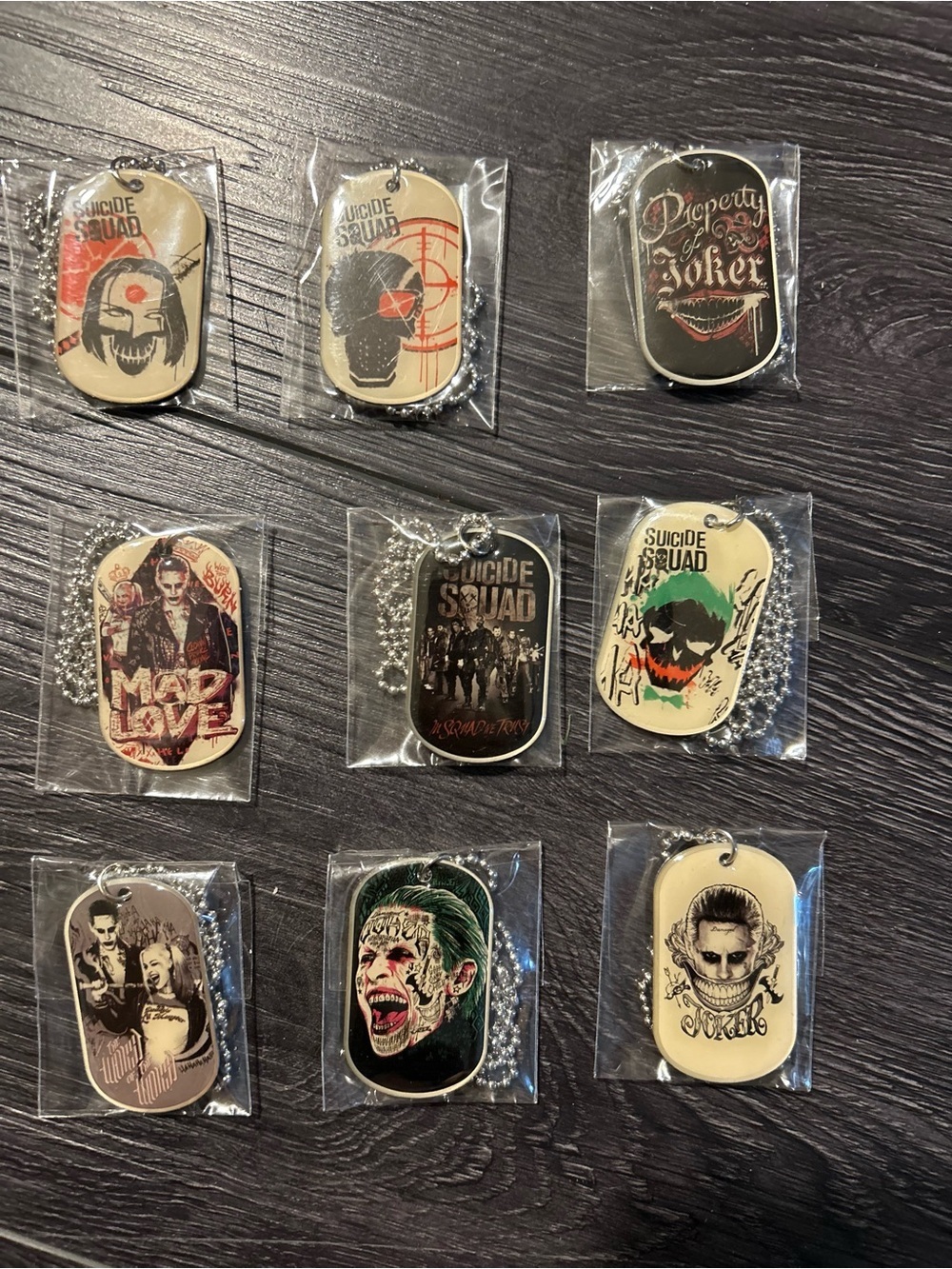 Suicide Squad Dog Tag Necklace Set - Character Graphics - Picture 2 of 4